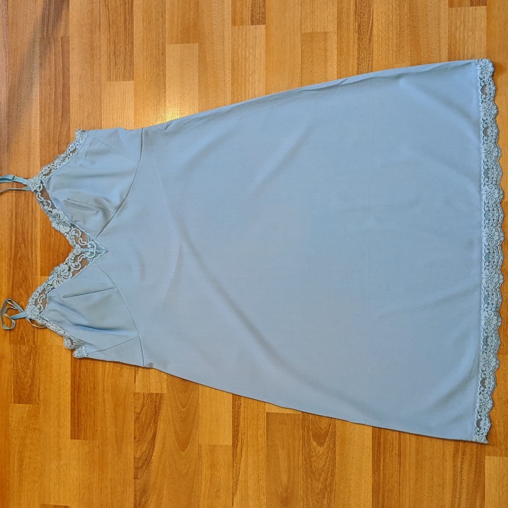 Vintage Van Raalte baby blue slip size 40